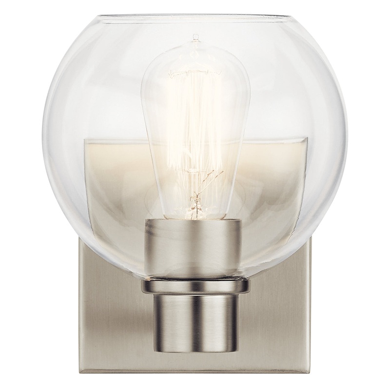 Harmony One Light Wall Sconce in Brushed Nickel