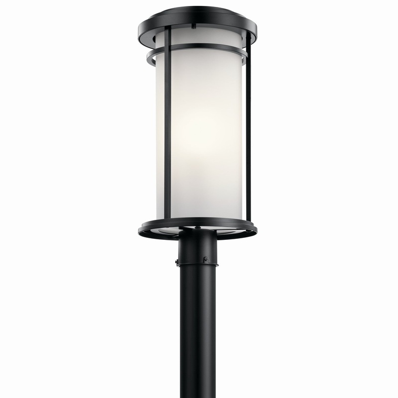 Toman One Light Outdoor Post Mount in Black