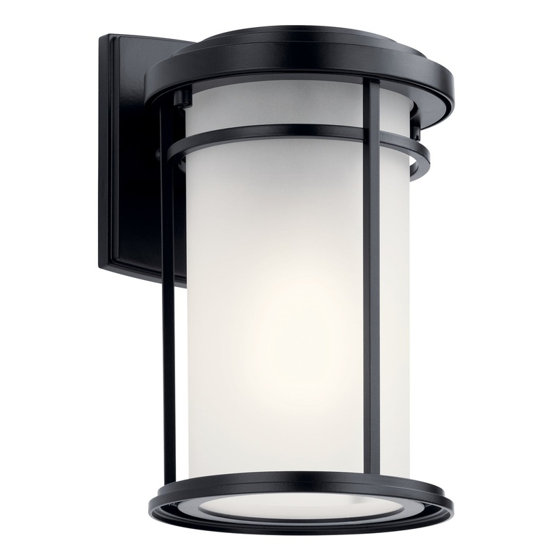 Toman One Light Outdoor Wall Mount in Black