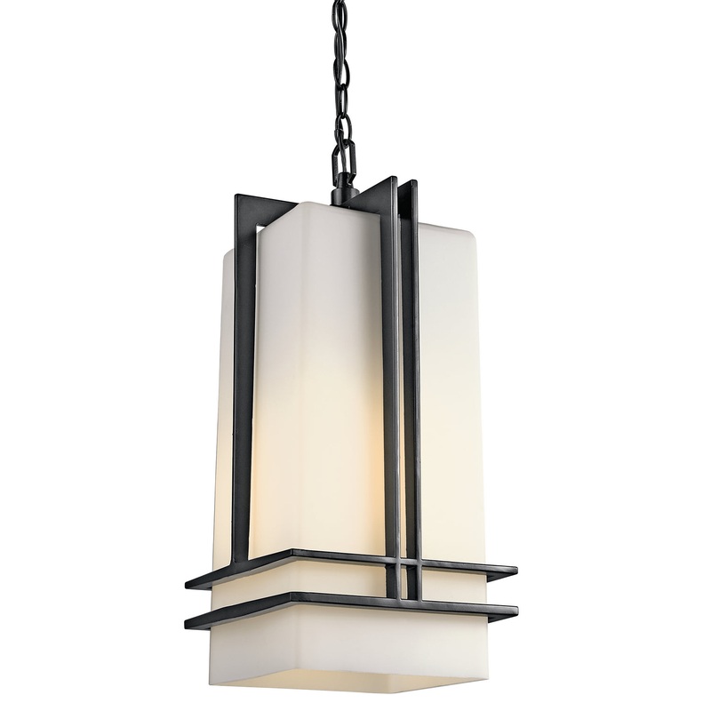 Tremillo One Light Outdoor Pendant in Black