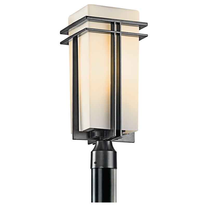 Tremillo One Light Outdoor Post Mount in Black