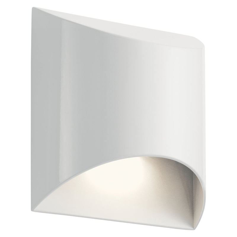 Wesley LED Outdoor Wall Mount in White