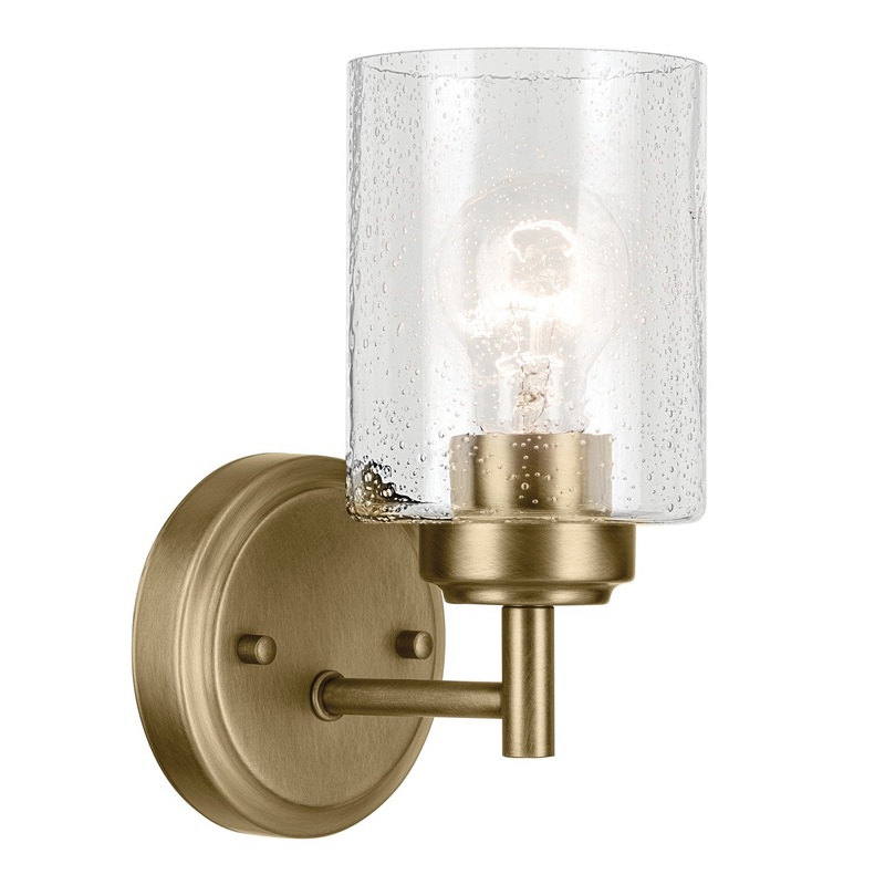 Winslow One Light Wall Sconce in Natural Brass