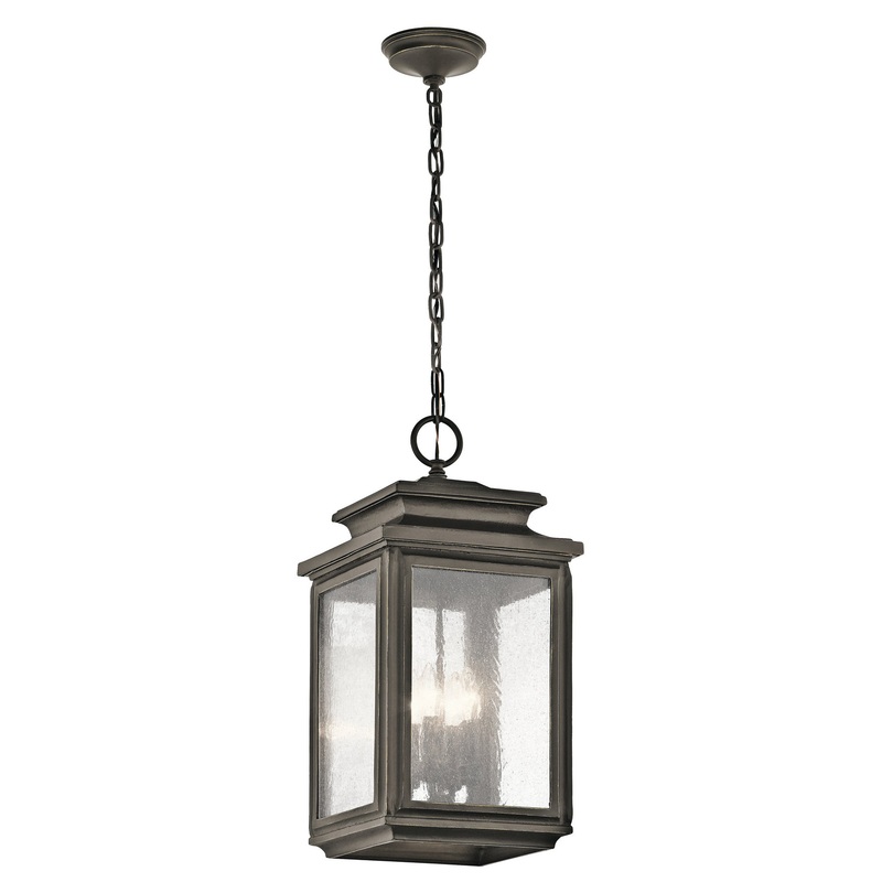 Wiscombe Park Four Light Outdoor Pendant in Olde Bronze