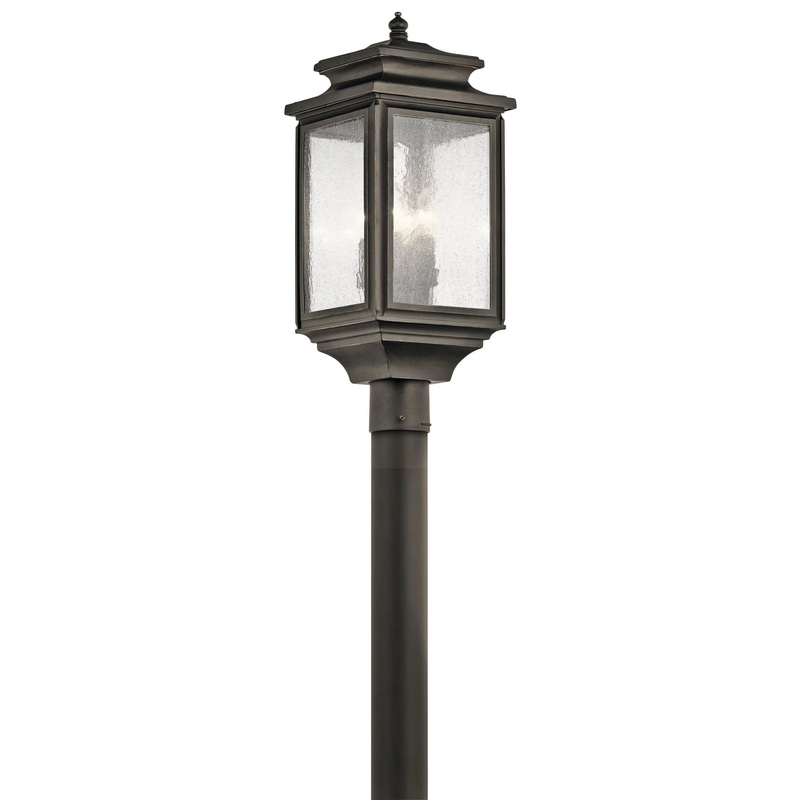 Wiscombe Park Four Light Outdoor Post Mount in Olde Bronze