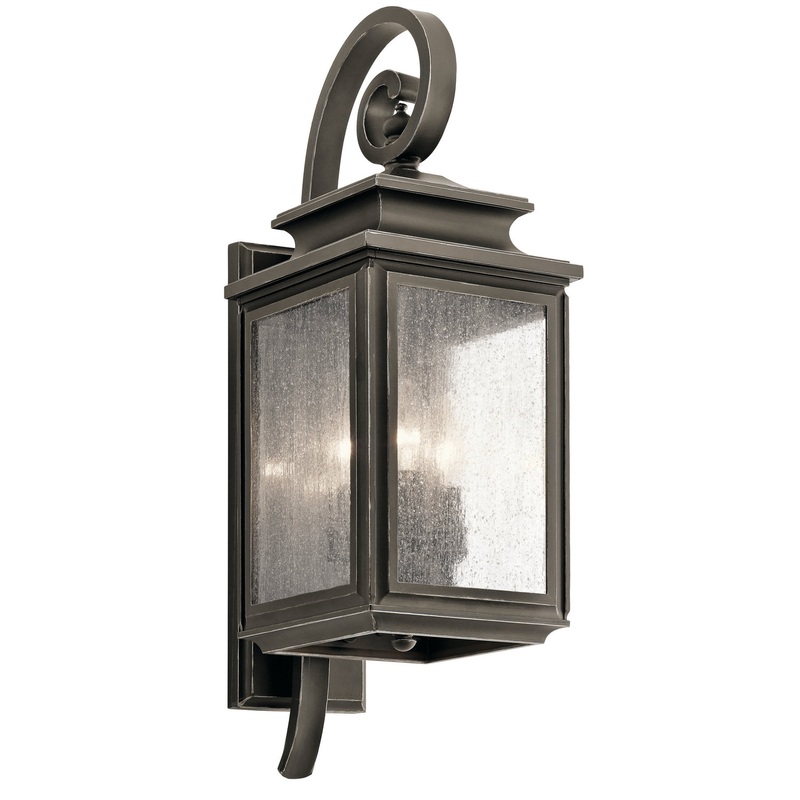 Wiscombe Park Three Light Outdoor Wall Mount in Olde Bronze