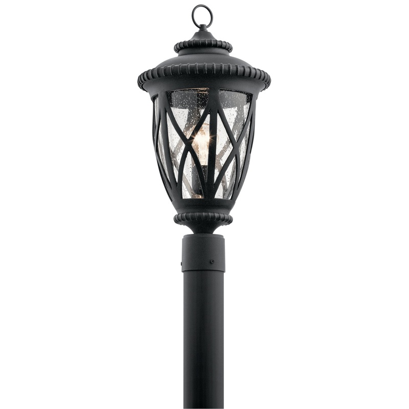 Admirals Cove One Light Outdoor Post Mount in Textured Black