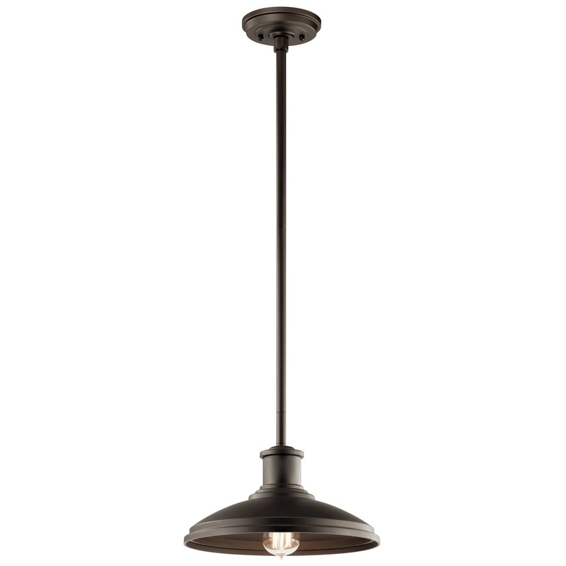 Allenbury One Light Outdoor Pendant/Semi Flush Mount in Olde Bronze