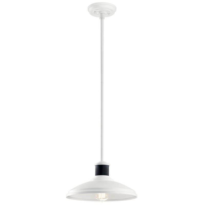 Allenbury One Light Outdoor Pendant/Semi Flush Mount in White