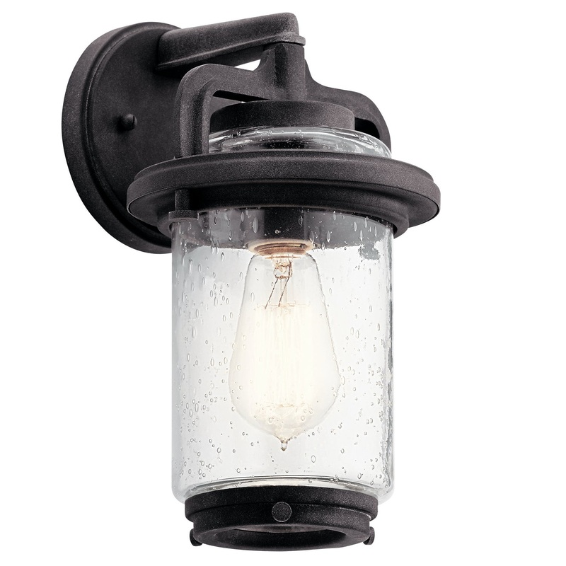 Andover One Light Outdoor Wall Mount in Weathered Zinc