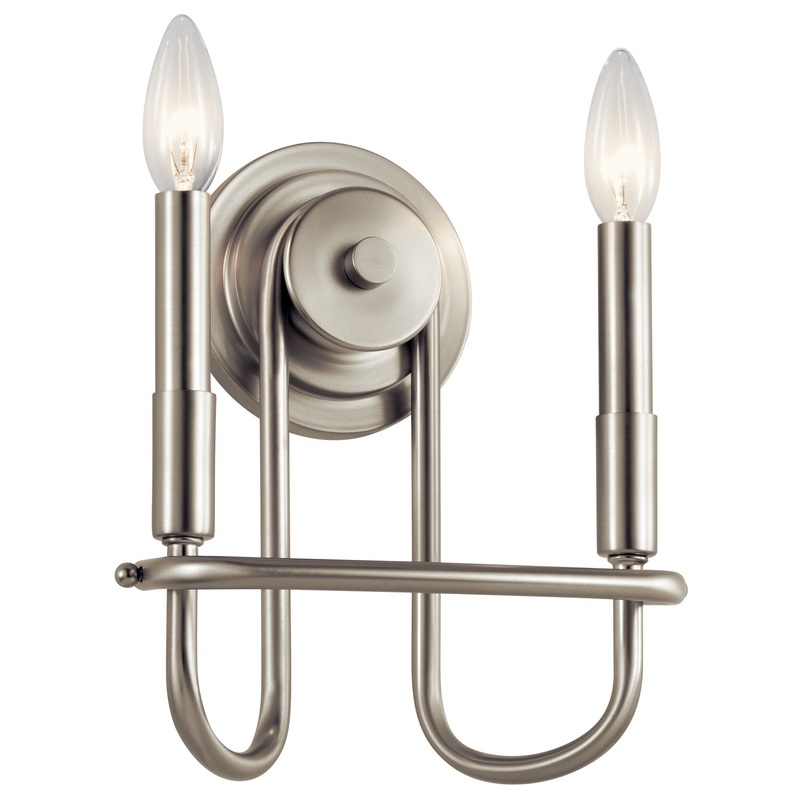 Capitol Hill Two Light Wall Sconce in Brushed Nickel