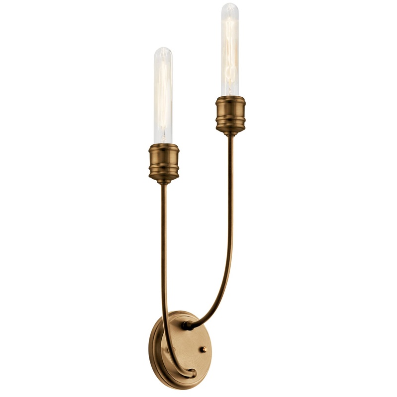 Hatton Two Light Wall Sconce in Satin Bronze