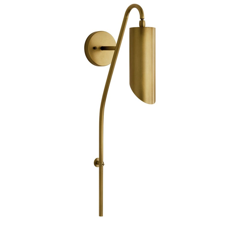 Trentino One Light Wall Sconce in Natural Brass