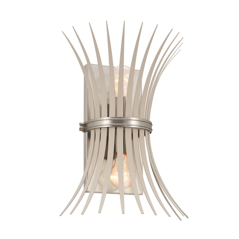 Baile Two Light Wall Sconce in Brushed Nickel