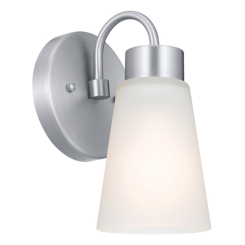 Erma One Light Wall Sconce in Brushed Nickel