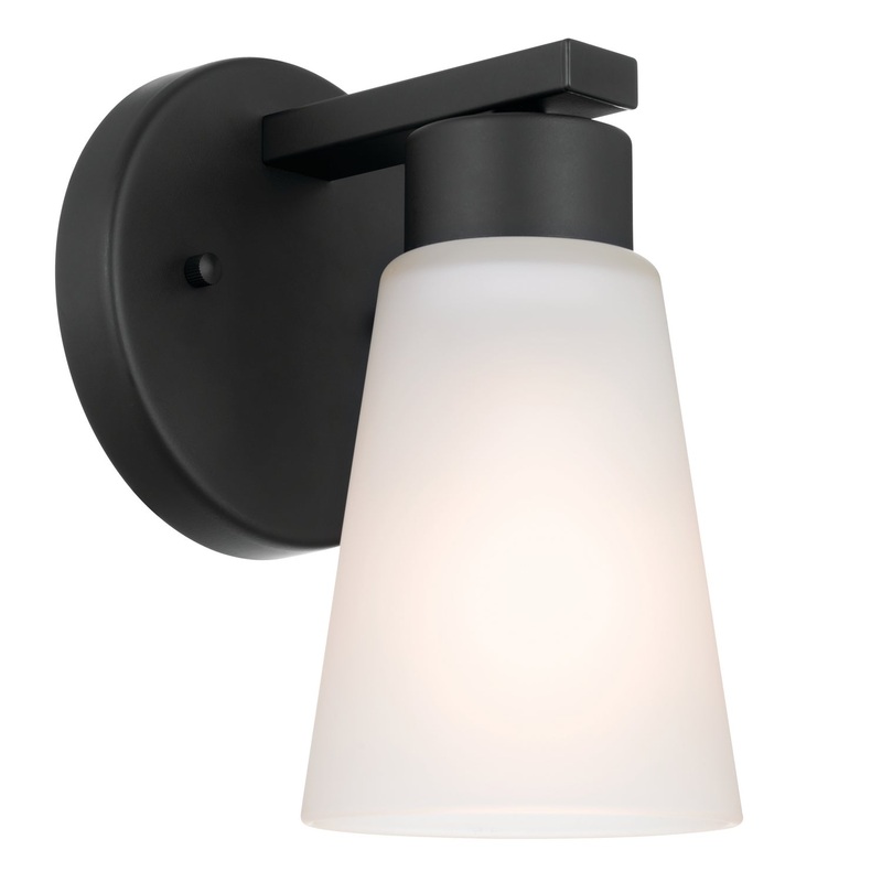 Stamos One Light Wall Sconce in Black