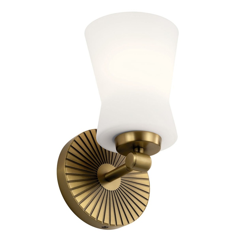 Brianne One Light Wall Sconce in Brushed Natural Brass