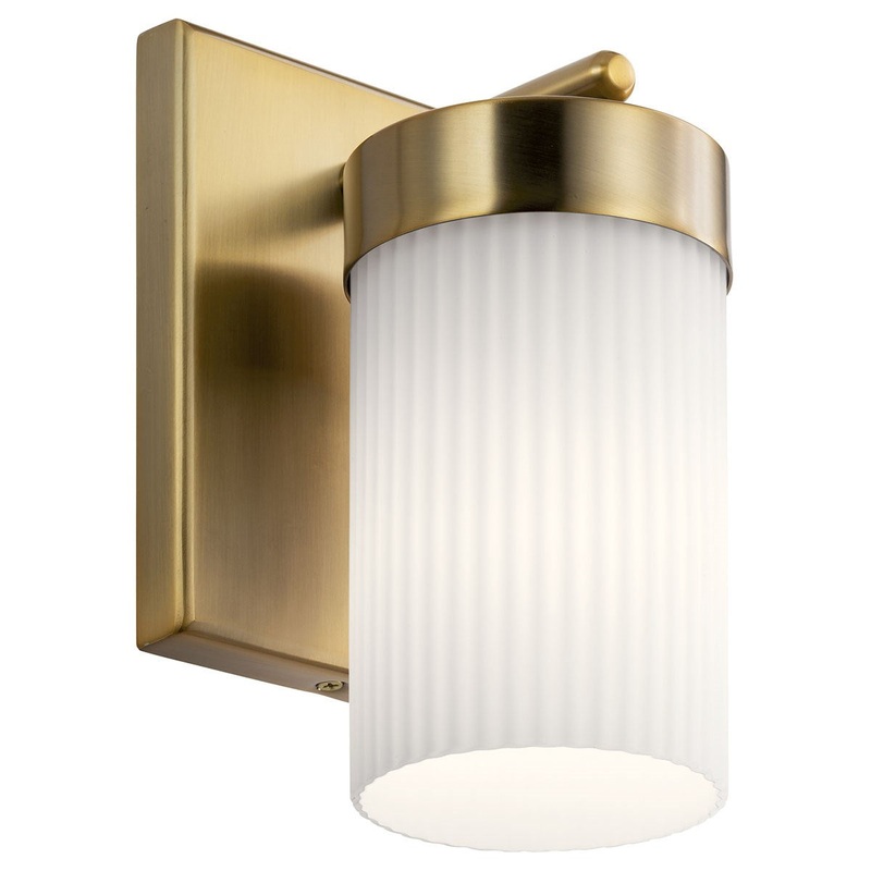 Ciona One Light Wall Sconce in Brushed Natural Brass