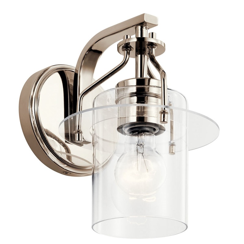 Everett One Light Wall Sconce in Polished Nickel