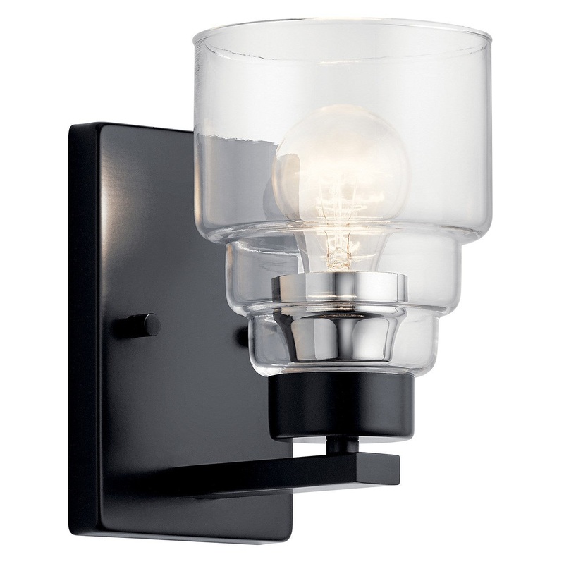 Vionnet One Light Wall Sconce in Black