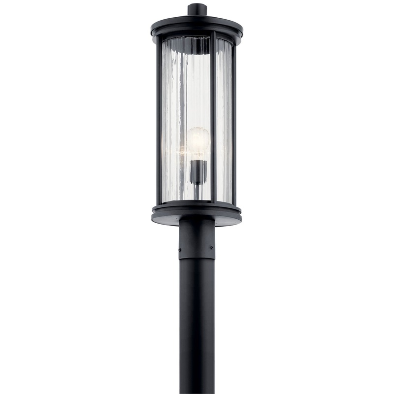 Barras One Light Outdoor Post Mount in Black