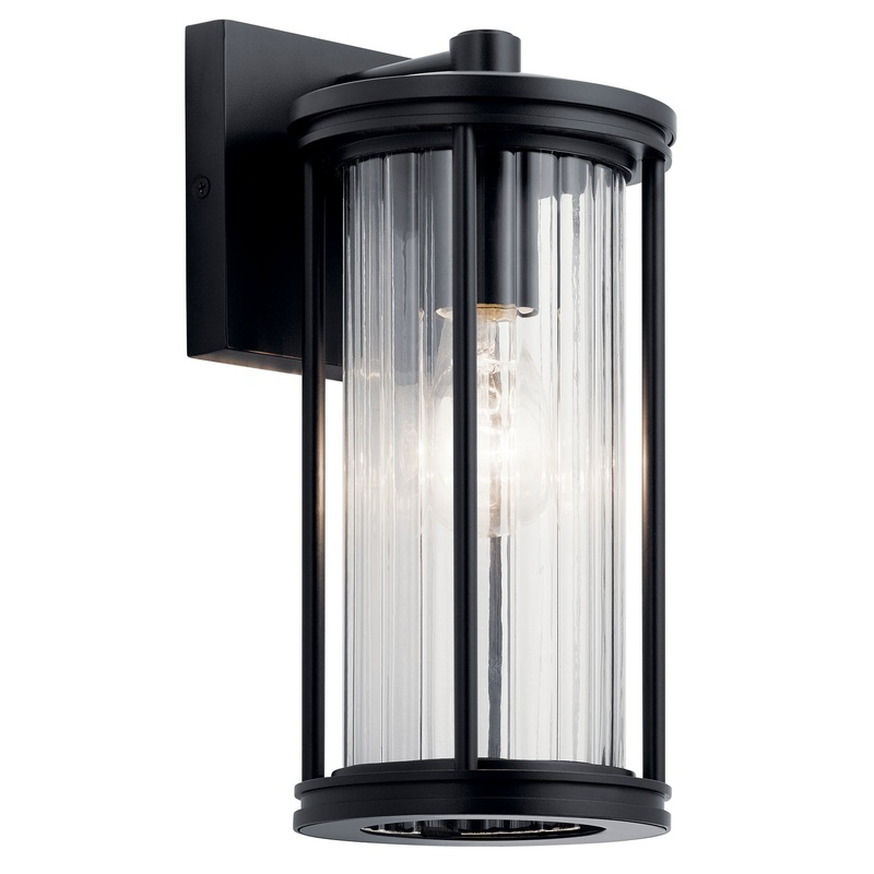 Barras One Light Outdoor Wall Mount in Black