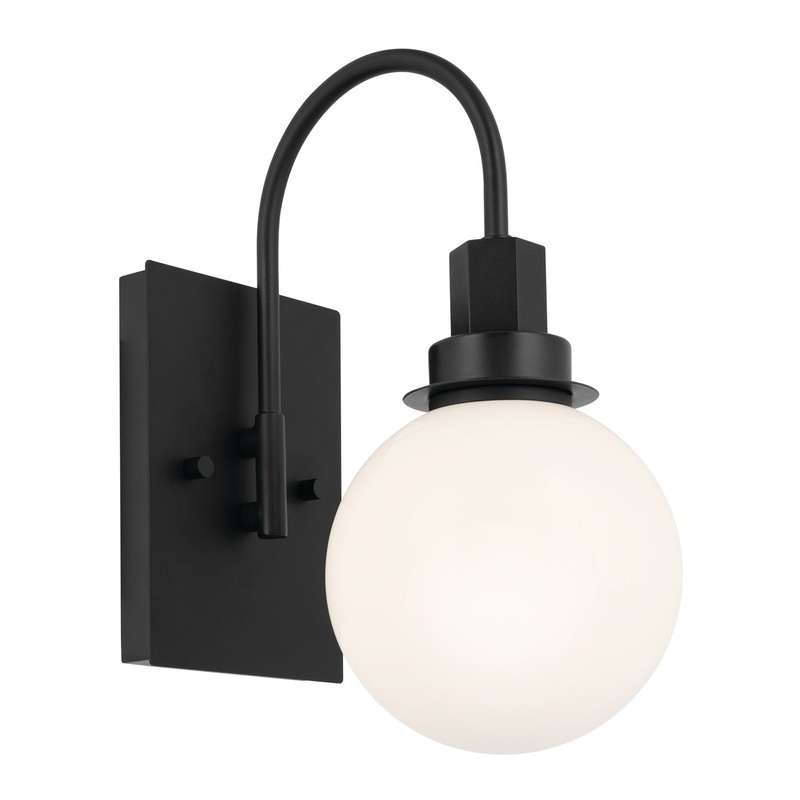Hex One Light Wall Sconce in Black