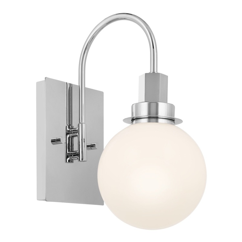 Hex One Light Wall Sconce in Chrome