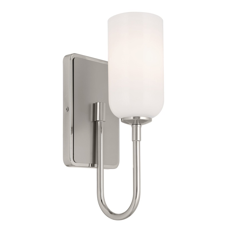 Solia One Light Wall Sconce in Polished Nickel