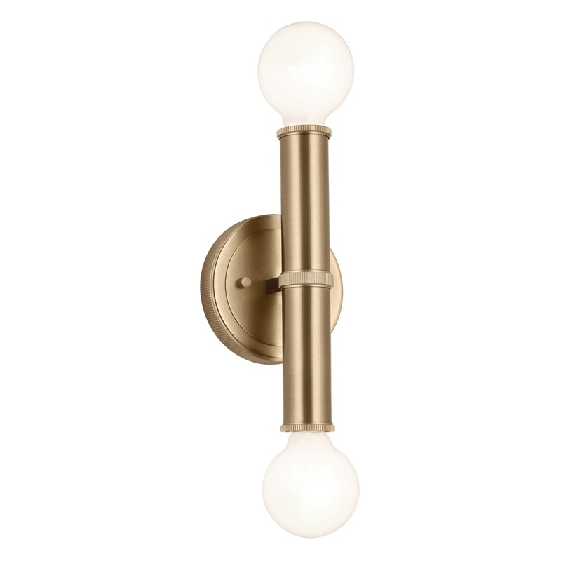 Torche Two Light Wall Sconce in Champagne Bronze