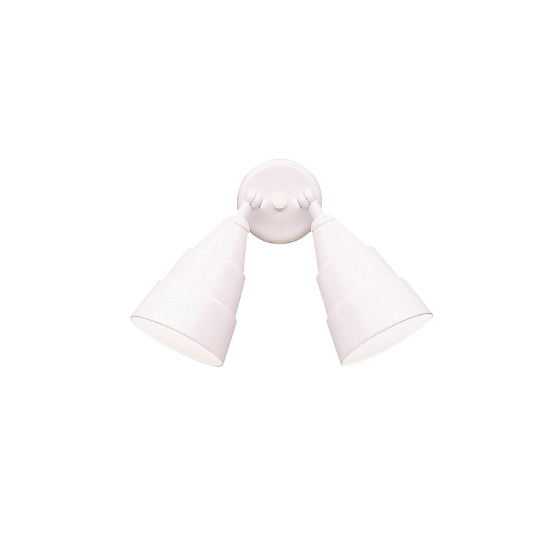 Two Light Outdoor Wall Mount in White
