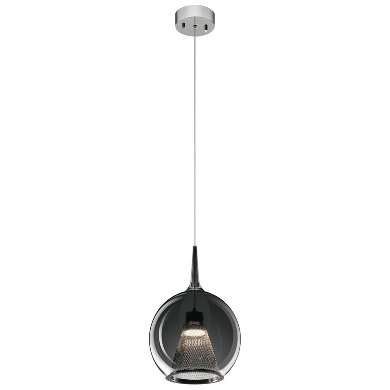Zin LED Pendant in Chrome
