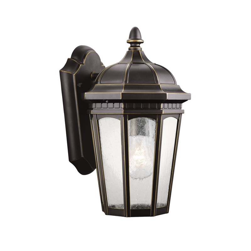 Courtyard One Light Outdoor Wall Mount in Rubbed Bronze
