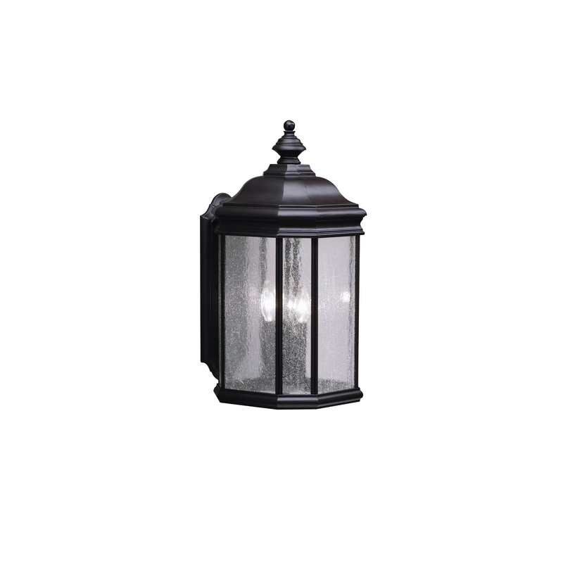 Kirkwood Three Light Outdoor Wall Mount in Black